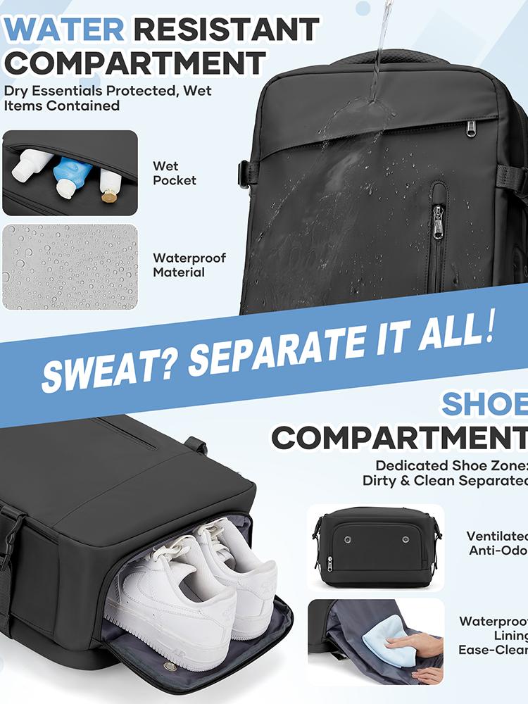 Męski plecak kompresyjny próżniowy, plecak kabinowy o dużej pojemności, plecak podróżny na krótkie dystanse, plecak turystyczny, bagaż podręczny