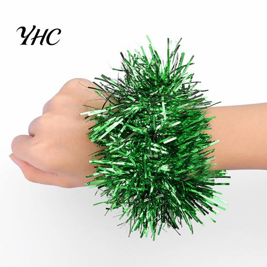 Long-lasting Tinsel Bracelet 1 Pair Colorful Elastic Band Adults Kids Universal Children's Day Rubber Kindergarten Dance Performance Prop Sports Meet