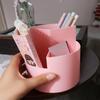Storage Box 360° Rotating Pen Holder 3-Grid Pen Pencil Organizer Makeup Brush Holder  School Office