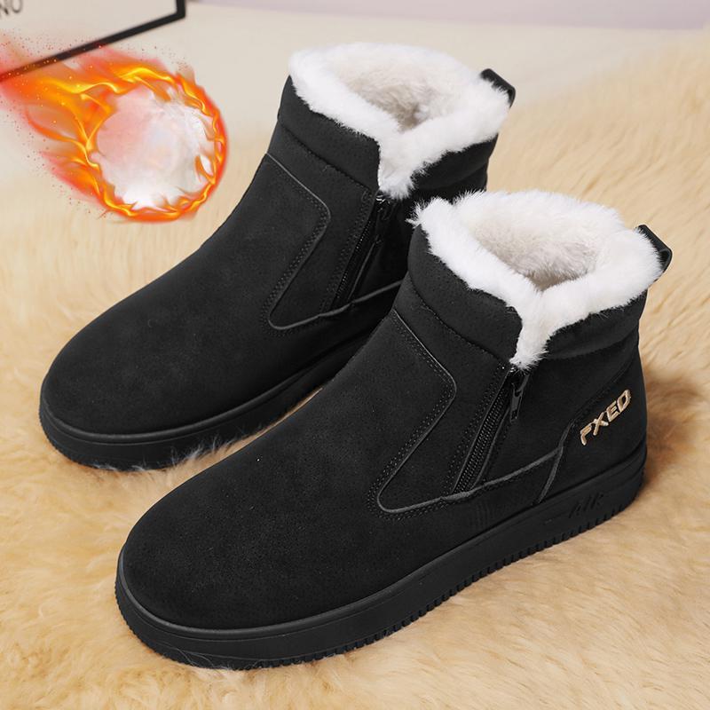 Pánské zimní boty Bavlněné sněhule Teplé plyšové Venkovní Vodotěsné Ležérní Pánské kotníkové boty Kulatá špička Měkké Pohodlné Nový styl