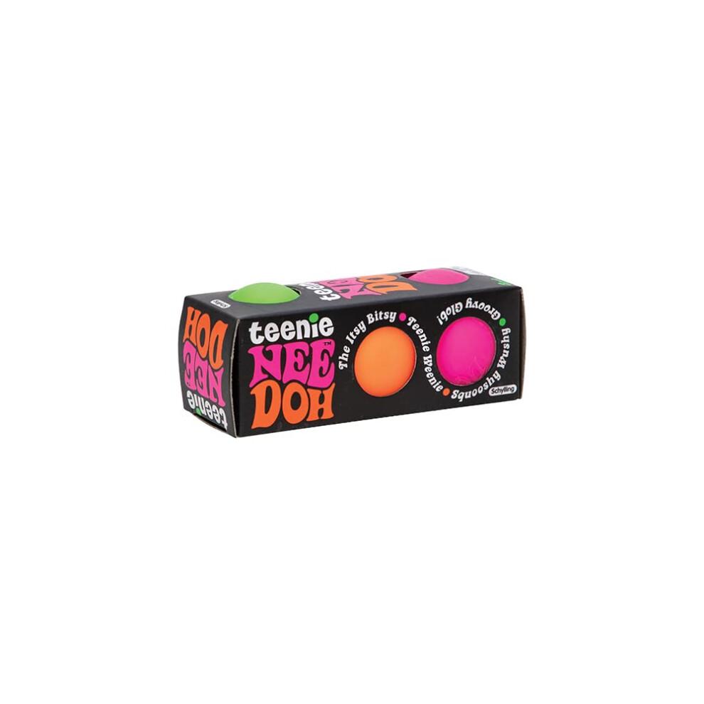 Schylling Teenie Nee Doh Pack of 3 Stress Balls - Micro NeeDoh Ball Fidget Toy To De Stress & Relieve Anxiety, Non-Toxic Dough Material