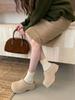 Small Man Inner Height Increase 7CM~ Birkenstock Shoes Women Wear Lamb Wool 2025 Autumn and Winter Cotton Shoes Retro Forest Bag Head Cotton Mop