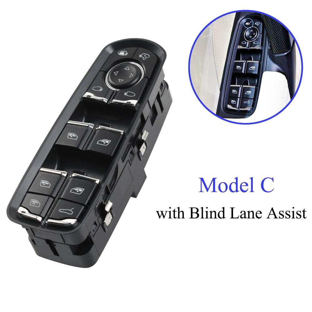 Master-Fensterheberschalter, Fahrer- und Beifahrerseite, Steuertaste für Porsche Cayenne Panamera Macan