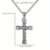 Punk Simple Spiral Cross Pendant Necklace For Men Women Biker Stainless Steel Necklace Men
