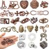 Difficult Disentanglement Brain Teaser Metal Puzzles For Adults and Kids Smart Logic IQ Test Mind Challenge Educational Toys