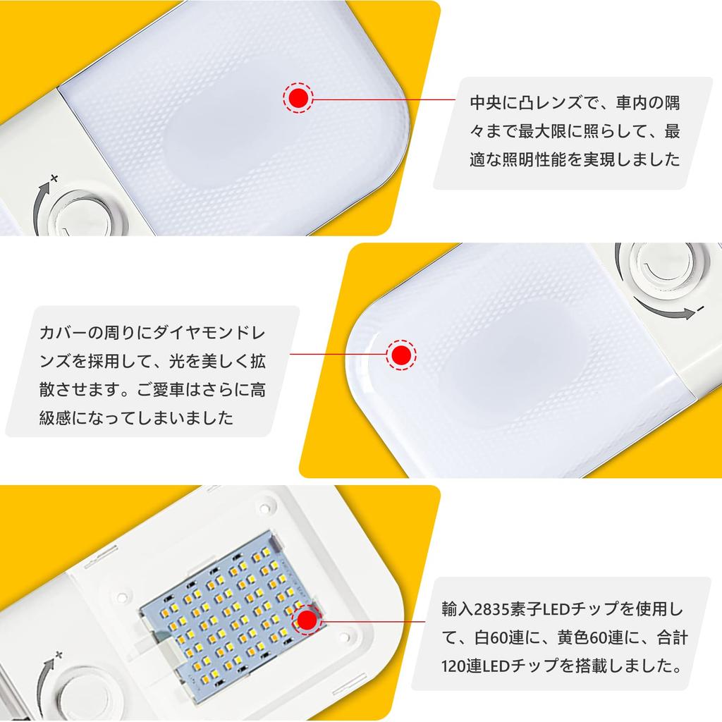 GZRUICA Room Camper Interior Cargo Universal Interior Lighting for Small Marker Tent and Work 2835 White Screw 1 Piece Warm DC12V-24V 120-LED Lamp,