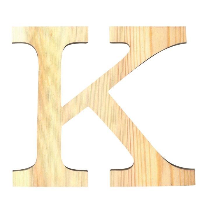 LETTER K - 11.5 CM - WOOD
