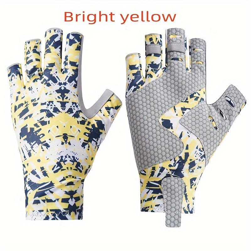Men's Wear-Resistant Non-Slip Half-Finger Fishing Gloves, Breathable & Sweat-Absorbent for Outdoor Lure and Sea Fishing
