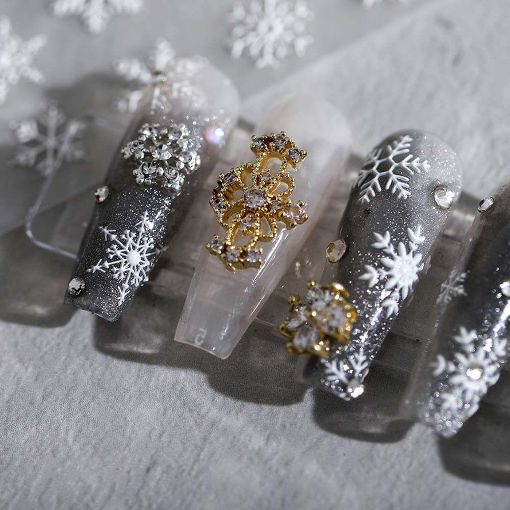 Santa Claus Elk Nail Stickers Christmas Nail Stickers Nail Art Decorations Snowflake Nail Decals