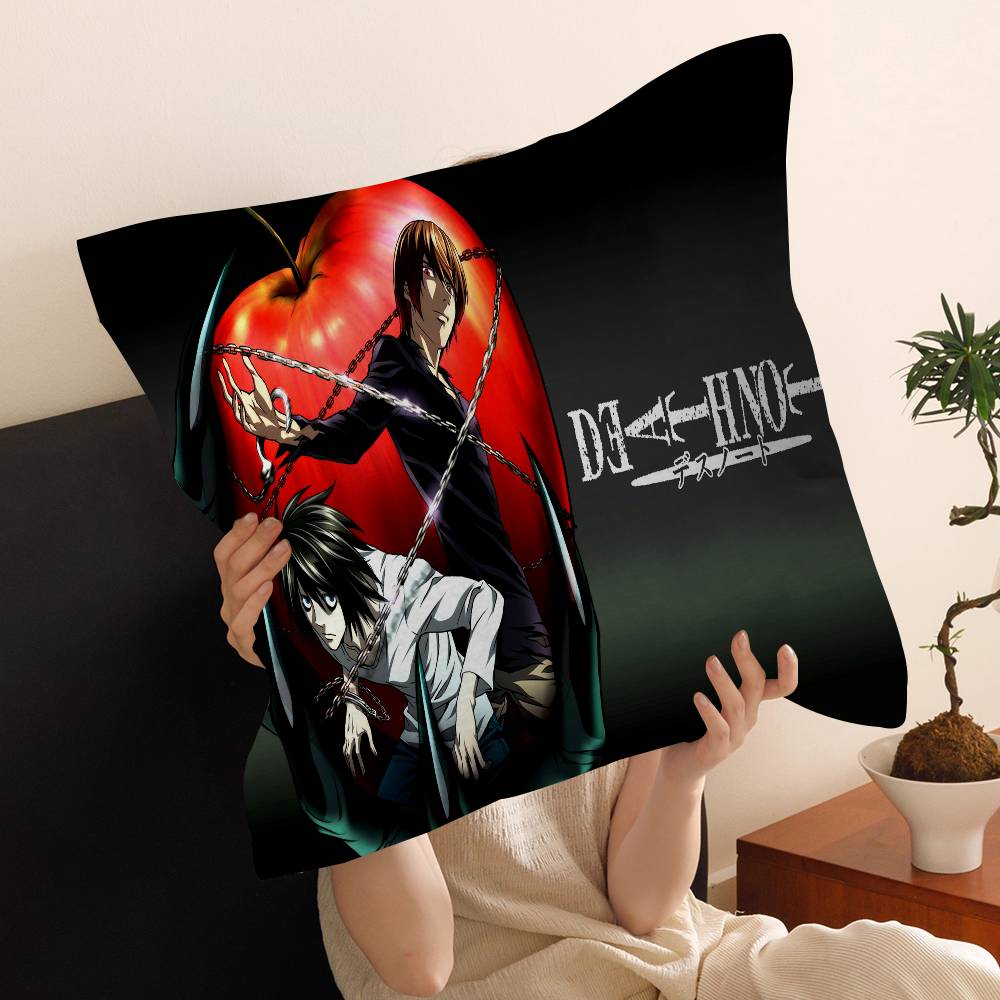 D-Death Note Personalized Pillow Cover Kids Bedroom Wild Party Decor Pillowcase kid Birthday shower Gift