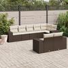 VidaXL Garden Lounge Set with Cushions 8 Pcs, Patio Sofas, Patio Furniture Set, Outdoor Furniture, Brown 3255160