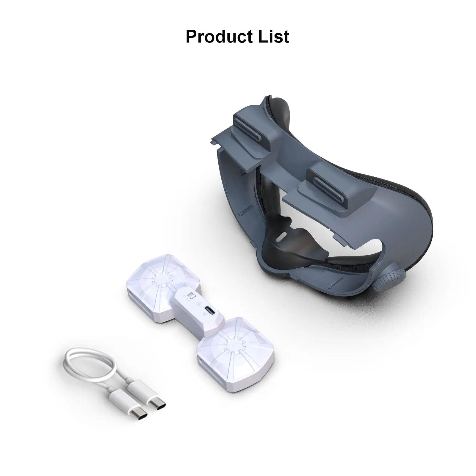 

Вентилятор охлаждения для аксессуаров Meta Quest 3, VR-гарнитуры, активная вентиляция, циркуляция воздуха, дышащий лицевой интерфейс, лицевая крышка