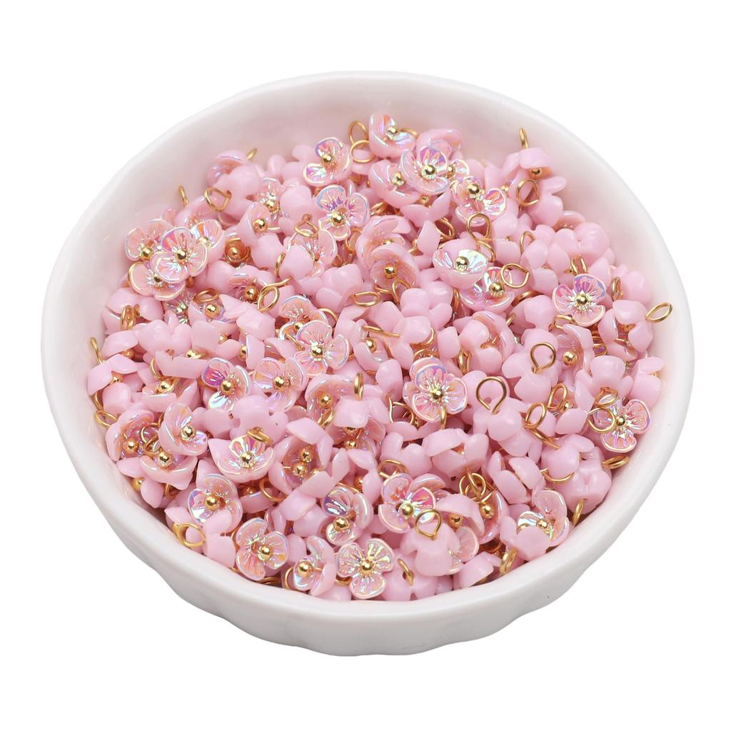 Resin Charms Imitation Pearl Preserving Mini Flower Pendant For Jewelry Making Accessories