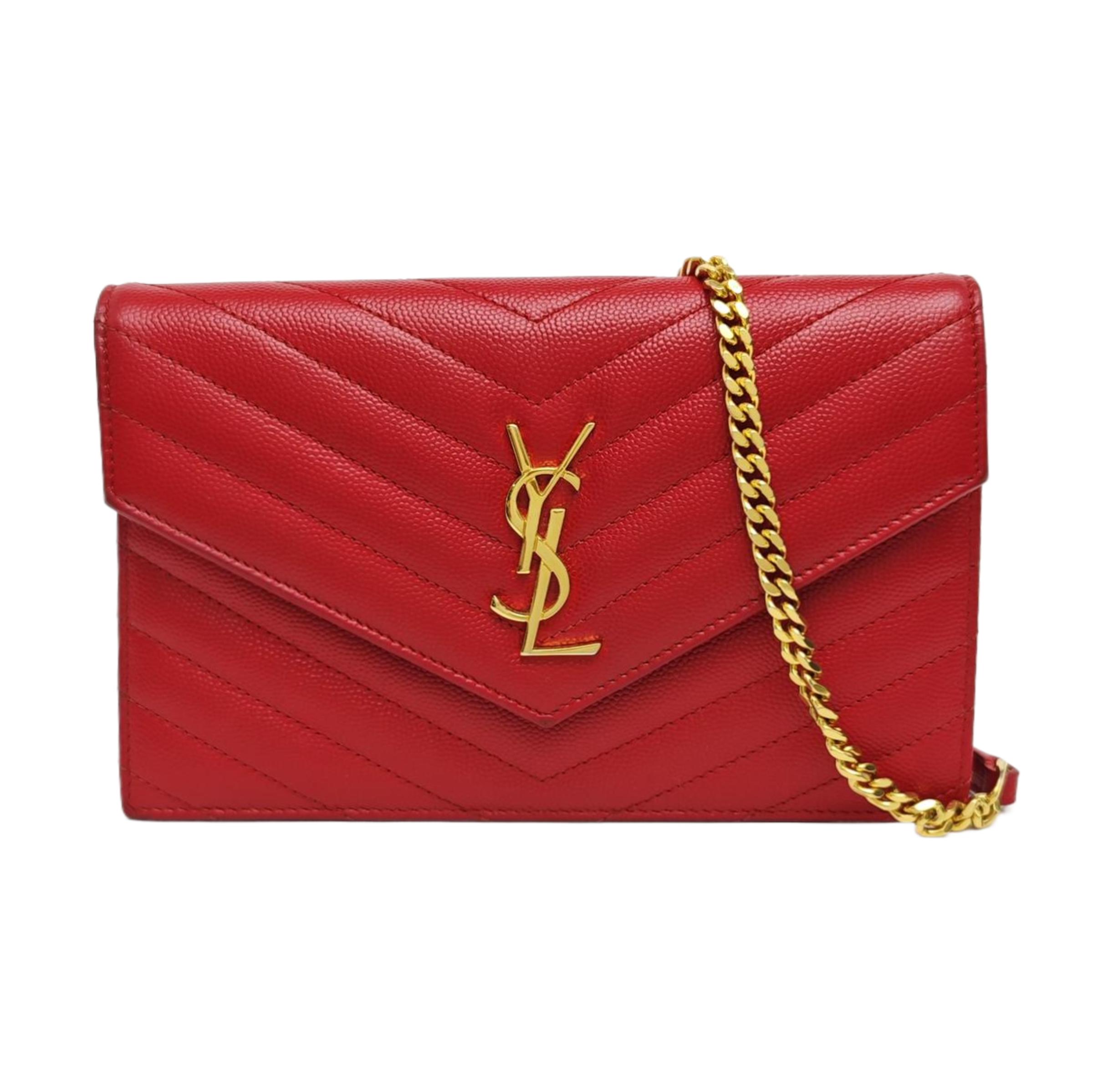 [Pre-Owned] Cassandre Gold Logo Quilted Metal