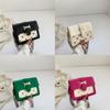 Small Stylish Pu Square Shoulder Bag For Women Fashionable Casual Commuter Crossbody Bag In Black White Green And Rose Red A For