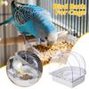 Bird Bath For Cage Clear Bathtub Shower Nest Bowl Splashproof Transparent Parrot Bath For Cage For Indoor Window Cockatiel