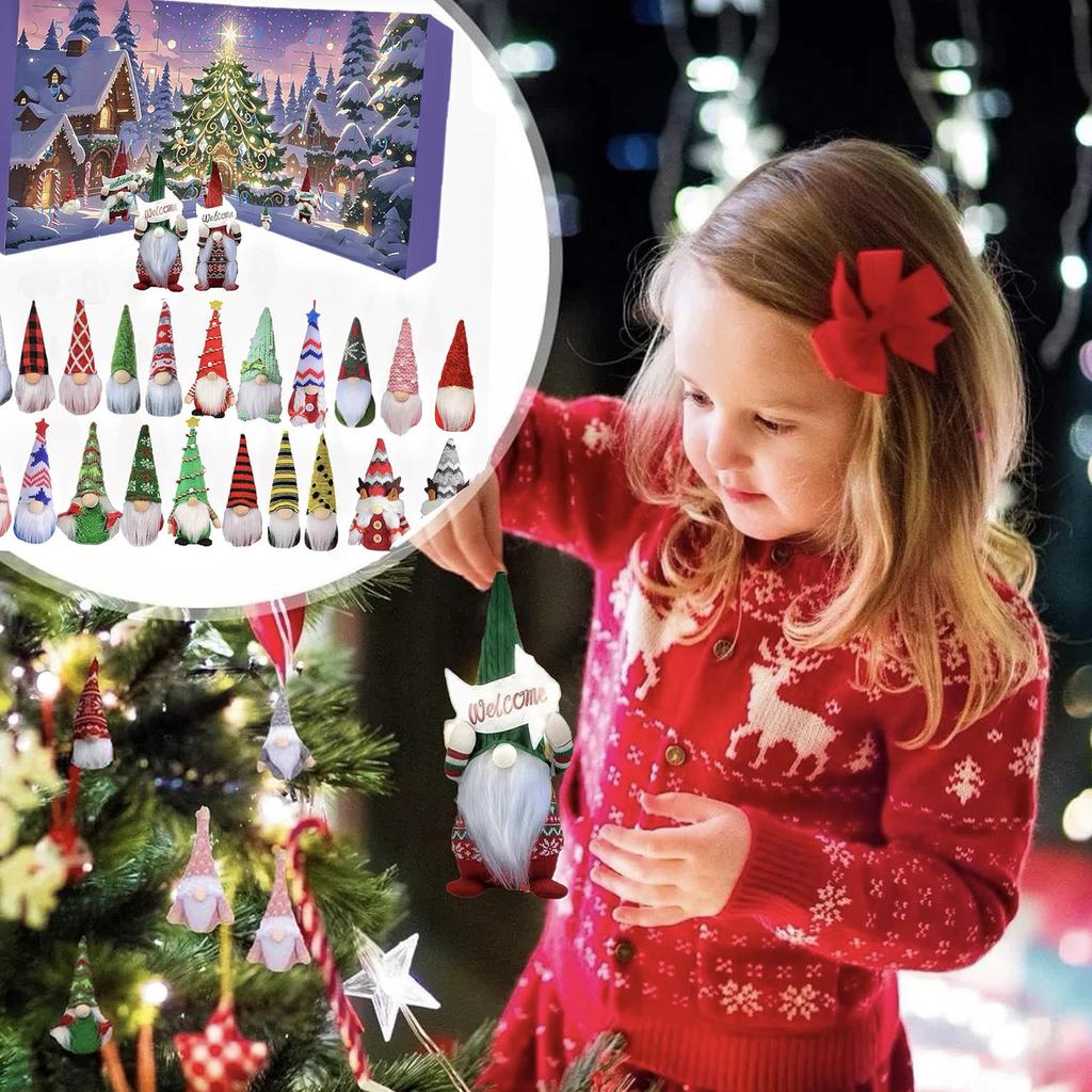 Gnome Advent Calendar Gift – 24 Days Countdown To  With Gnome-themed Pendants And Ornaments