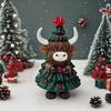 Highland Cow Ornament Home Decor Cow Statue Festive Highland Cattle Sculpture Set for Christmas Thanksgiving Pumpkin for Home