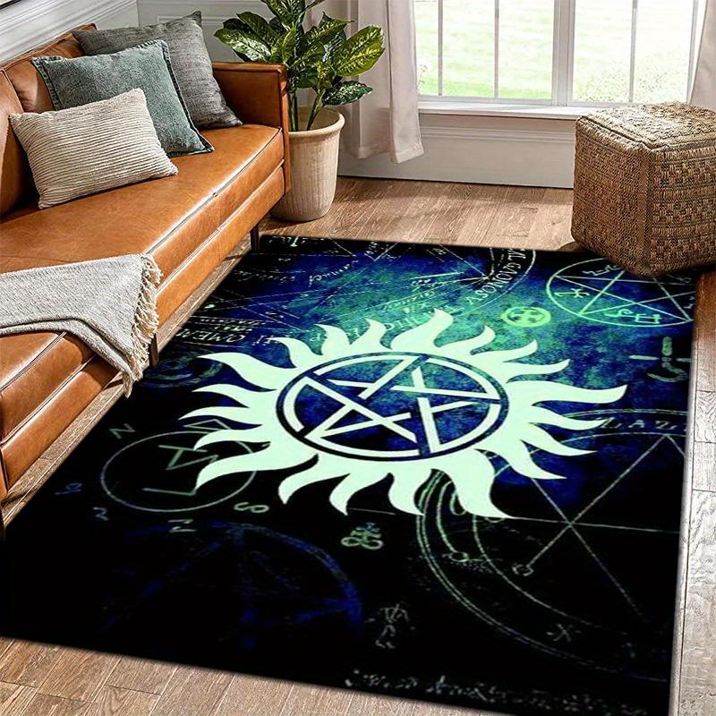 Supernatural Symbol Plush Area Rug, for Living Room, Bedroom, Office - Home Decor 50x80cm