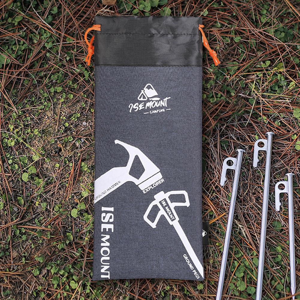 Oxford Cloth Camping Tent Stake Bag Portable Tent Nail Hammer Storage Bag Drawstring Outdoor Camping Tools Tent Accessories