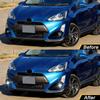 For Toyota Prius C Aqua 2015 2016 2017 Car Fog Lamp Assembly LED Halogen Front Bumper Fog Light With Cover Wires Switch Harness