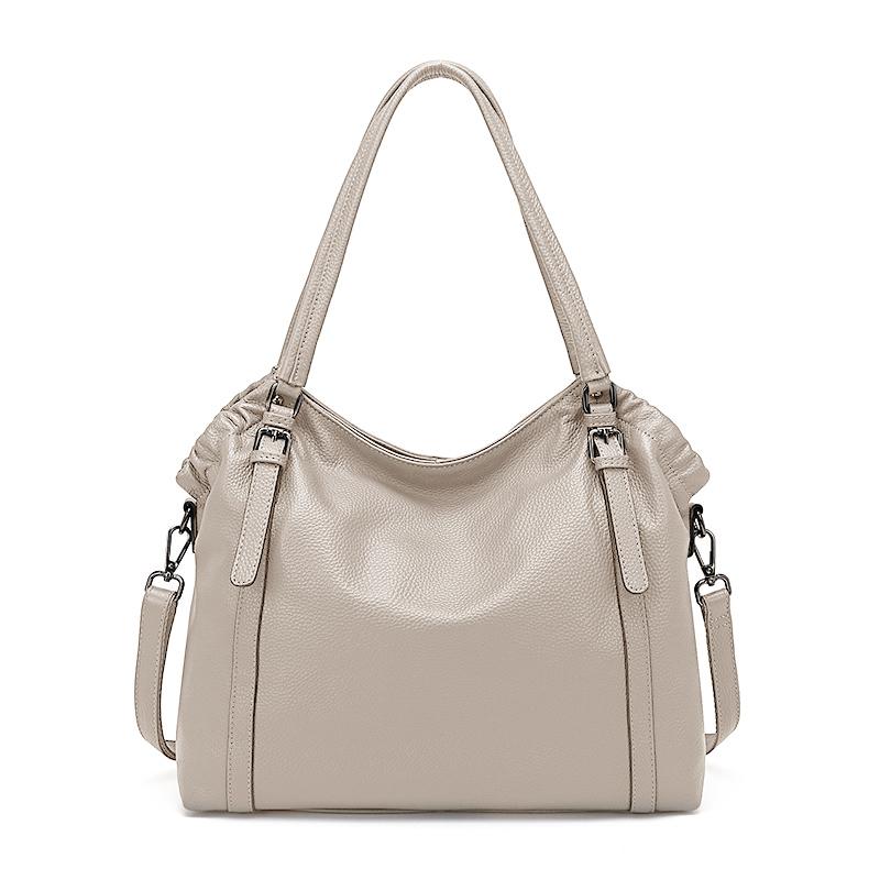 Zency Модная женская сумка через плечо из 100% натуральной кожи Сумка-хобо темно-красного — фото 7