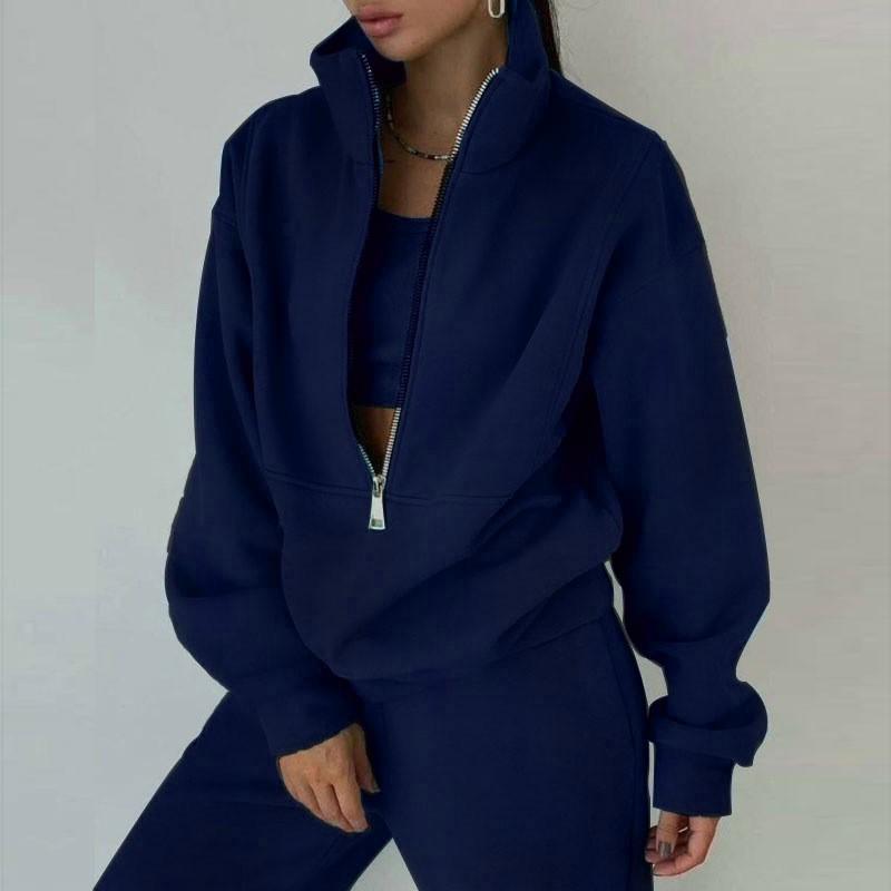Clothing Women's Sports Suit Street Fleece Casual Fashion Sweater Set