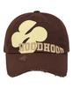 HOODHOOD Multi Logo Distressed Ball Cap Brown
