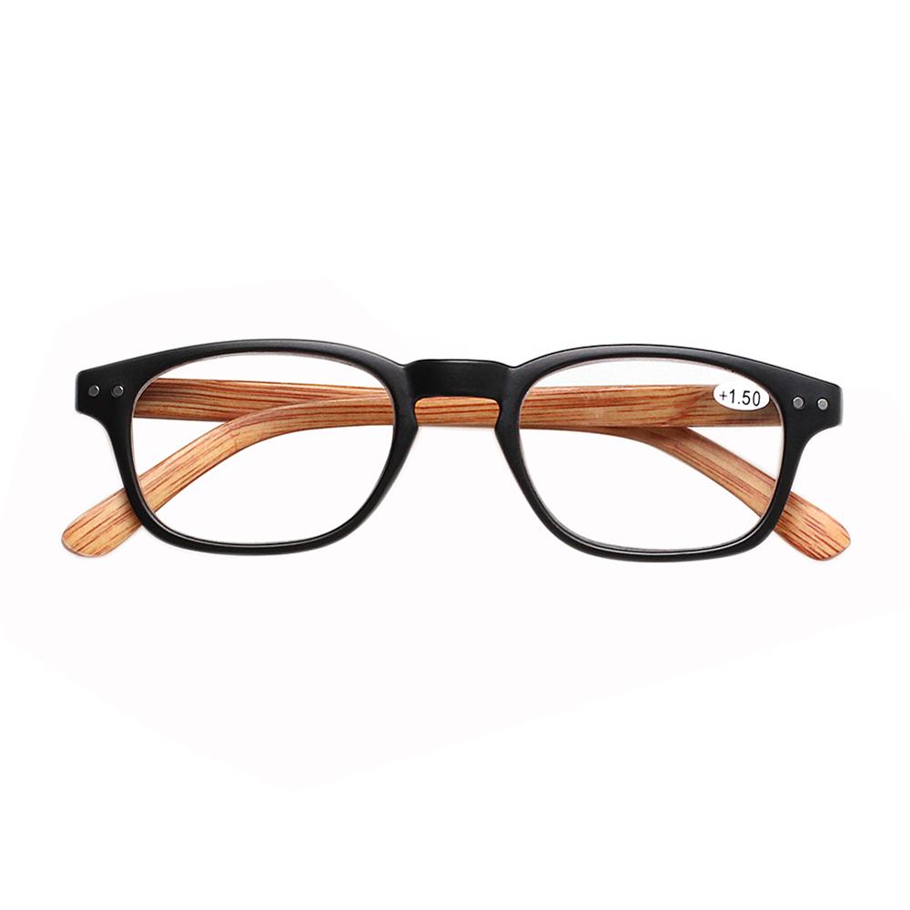 Wood Grain Mirror Legs Reading Glasses Spring Hinge Men Women Hd Reader Diopter +1.0+2.0+3.0+5.0+6.0