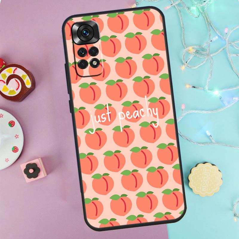 Pink Peaches Aesthetic Case For Xiaomi Redmi Note 14 13 9 10 11 12 Pro 9S 10S 11S 12S Redmi 13C 10C 12C 14C Cover