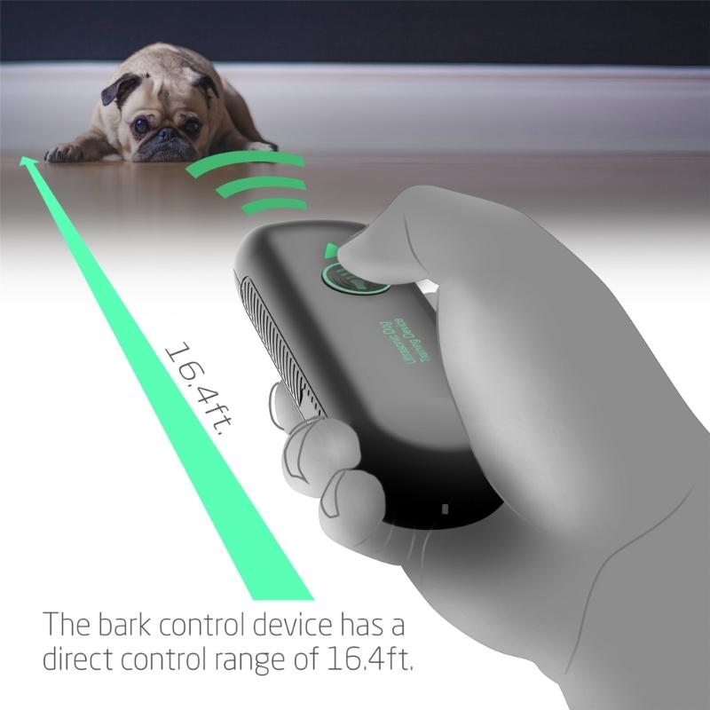 AntiBarking Device Rechargeable Ultrasonic Dog Bark Deterrents Stops Bad Behavior 16.4Ft Effective Control Ranges