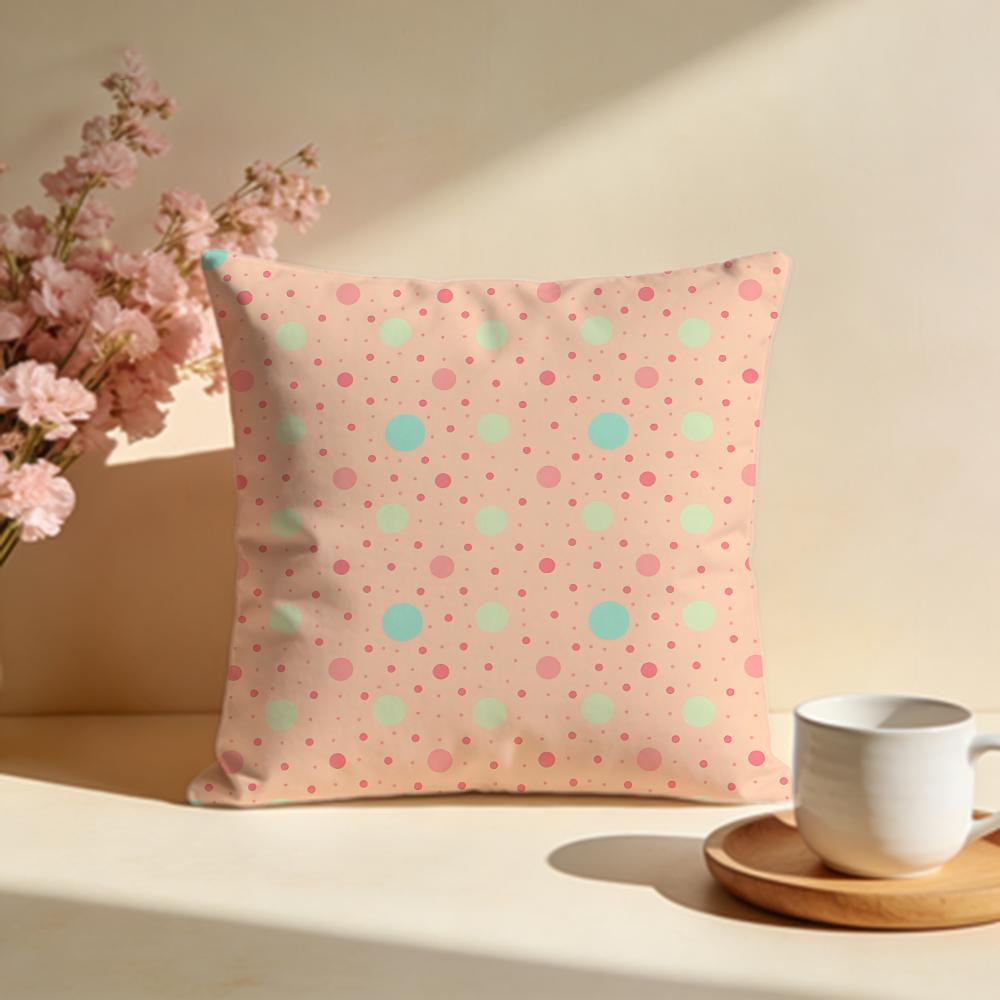 Cheerful Polka Dot Cushion Cover Soft Pillow Cases for Home Bedroom Living Room Sofa