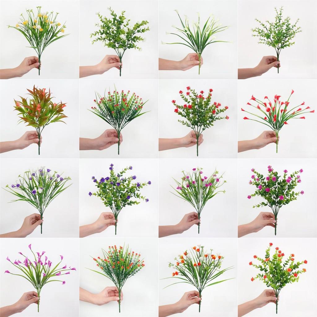 Plastic Fake Floral With Eucalyptus And Chrysanthemum For Party Decorations