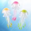 Créatif Simulé Flottant Fluorescence Effet Luminescent Méduse Décoration d'Aquarium Bac à Poissons Ornement Sous-marin Miniature