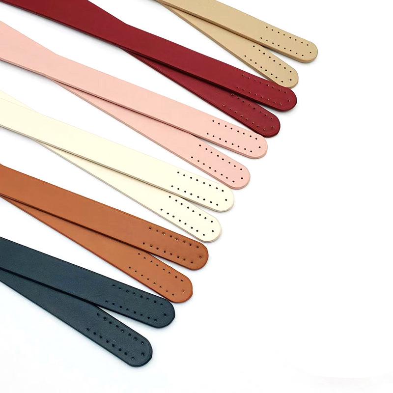 PU Leather Double-Sided Hand-Woven Bag Strap - Handmade Handle and Shoulder Strap with Multiple Holes