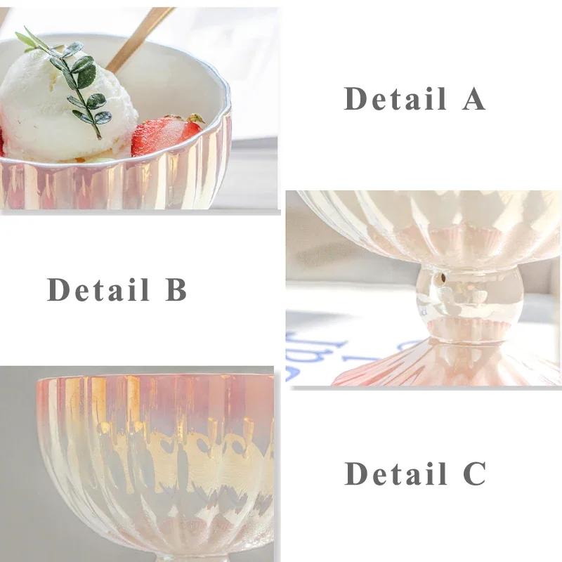 1pc Ceramic Ice Cream Bowl Creative Dessert Baking Cake Bowl for Home Restaurant Ceramic Mug Yogurt Bottle Tableware Accessories