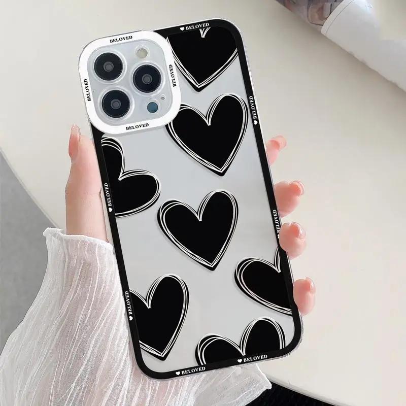 Case for Samusng Galaxy S25 S24 S21 S22 S23 Ultra S25 Plus S20 S21 S24 FE A55 A54 A35 A53 A34 A16 5G Cover Love Heart Wave Point