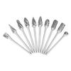 Double Edged   Cutter, 10pcs Tungsten Carbide Steel Burrs, 3*6mm High Hardness Carving Tool Set for Cast Iron, Metal Carving, Shaping with