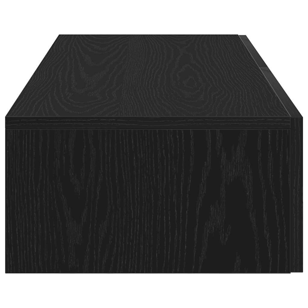 Vidaxl Mensola da Parete con Cassetti, Nera, 100X36X19 Cm