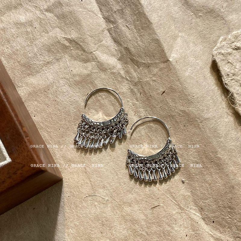 

Нишевый стиль Галактика Падающая Уникальный Женский Дизайнерский Смысл Серьги Waterfall tassel earrings