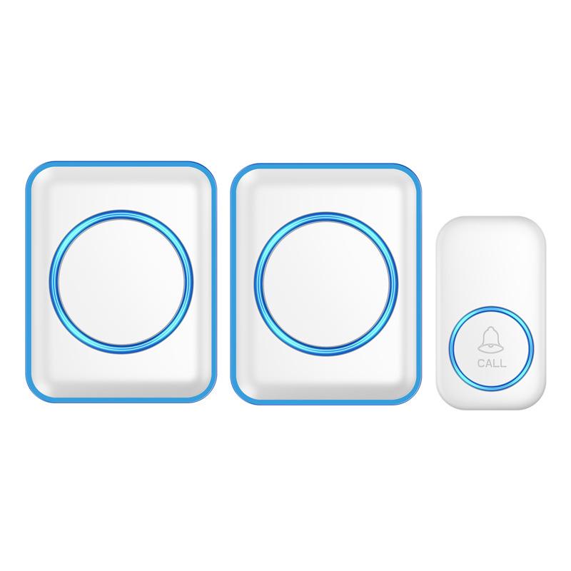 Wireless Long-Range Doorbell with Remote Control Chime and Elderly Pager White CN Plug