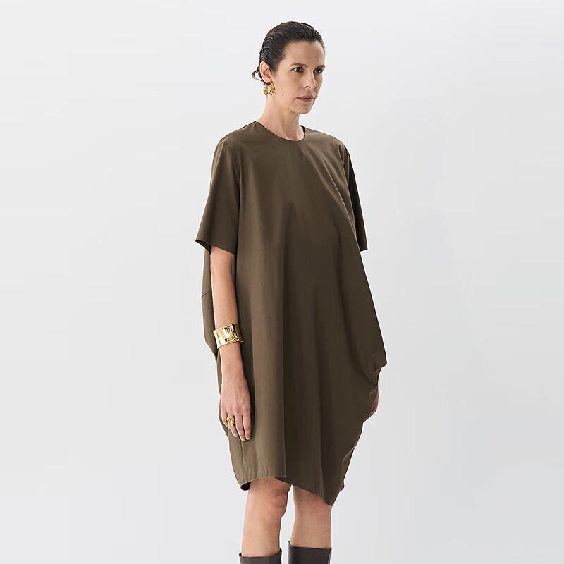 JNBY Short Sleeve Round Neck Mini Dress