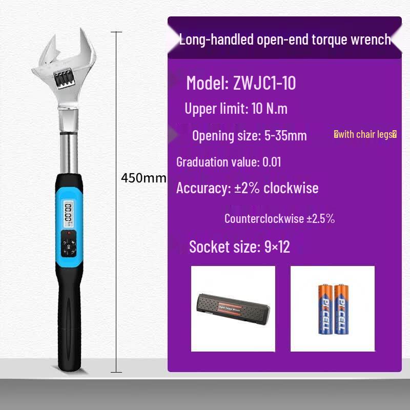 SHSIWI Digital Display Interchangeable Head Torque Wrench, 0.5-10N.m, Upgraded