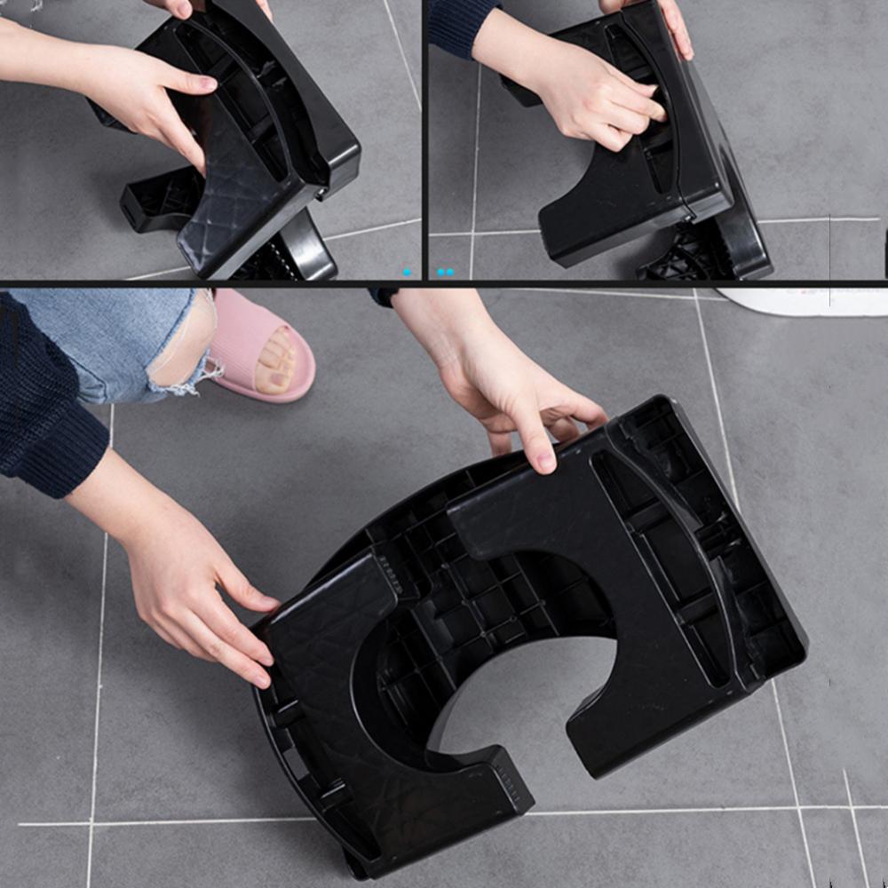 Portable Squatting Poop Foot Stool Household Non-slip Toilet Seat Stool Bathroom Folding Heightened Toilet Footstool Accessories