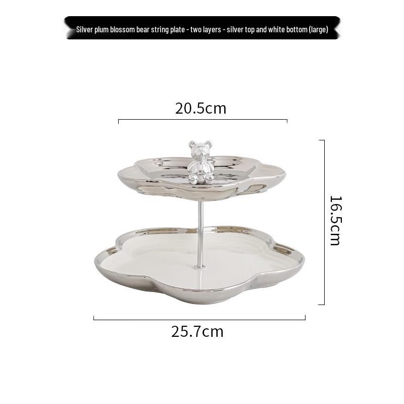 Ceramic Floral Dessert Plate