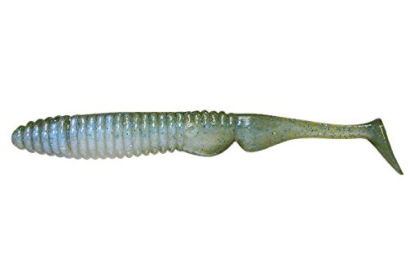 JACKALL Ammonite Shad inch Melon Pearl 3.0 Worm, Blue/Clear