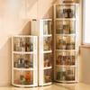 Clear Rolling Storage Cart Multifunctional Trolley Snack Organizer for Jewelry Book Dorm