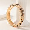 Enamel Hollow Out Flower Bangle Double Bangle Women's Hand Bracelet Vintage Cloisonne Bangle  Woman