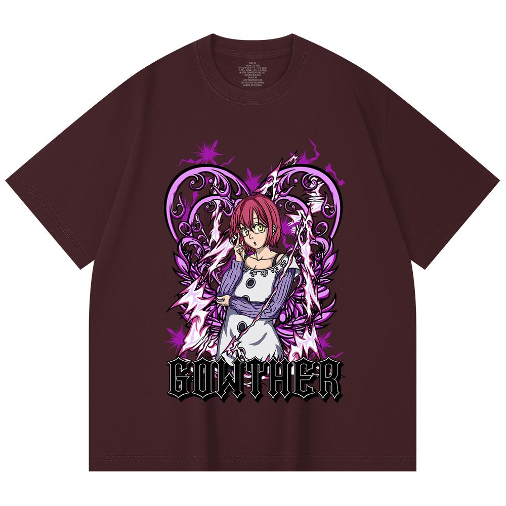 

230 Gsm 100% Cotton Seven Deadly Sins V5 Gowther Print Unisex Heavy Cotton T Shirt 2XL