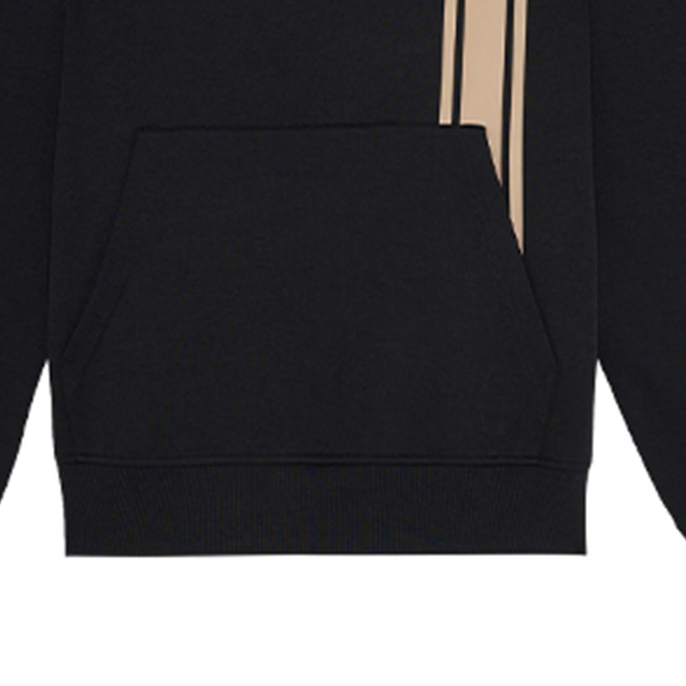 Michael Kors Ss22 Striped Letter Print Hooded Long Sleeve Sweatshirt Men Tops Black CU251071X4001